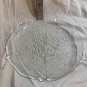 Vintage Arcoroc Aspen leaf-shaped platter.